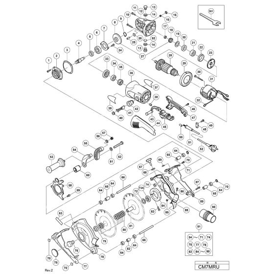 Hitachi CM7MRU Spare Parts List