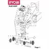 Ryobi RLM140SP WASHER HLM140SP 5131016881 Spare Part