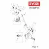 Ryobi PBC254YES Type No: 5133000906 SCREW PBC254YES  660353001 Spare Part