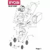 Ryobi RLM140HP ASSY HEIGHT ADJUSTMENT HLM140SP Item discontinued Spare Part 