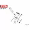 Ryobi RLM1451ME Type No: 5133001702 Spare Part List