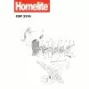 Homelite CSP3316 Spare Parts List Type: 5134000042