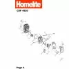 Homelite CSP4520 Spare Parts List Type: 1000014870