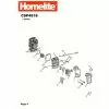 Homelite csp4518 Spare Parts List Type: 1000083911