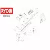 Ryobi RBC18X20B4F SAFTY GUARD 5131033925 Spare Part Serial No: 4000444721