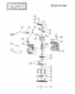 Ryobi ECS1214N Spare Parts List Type: 5133000098