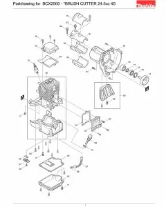Buy A Makita BCX2500  Spare part or Replacement part for Your Brushcutter and Fix Your Machine Today