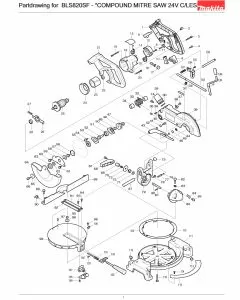 Buy A Makita BLS820SF  Spare part or Replacement part for Your Mitre Saw and Fix Your Machine Today