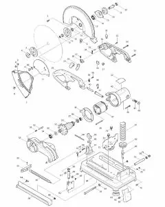 Makita 2414EN Spare Parts List