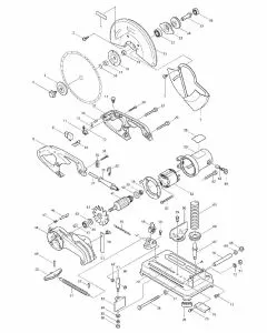 Makita 2414NB Spare Parts List