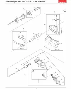 Buy A Makita DBC260L  Spare part or Replacement part for Your Brushcutter and Fix Your Machine Today