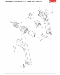 Buy A Makita 6019DWE  Spare part or Replacement part for Your Tool and Fix Your Machine Today