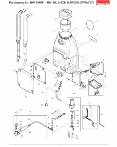 Buy A Makita BVF154RF  Spare part or Replacement part for Your Chemical Sprayer and Fix Your Machine Today