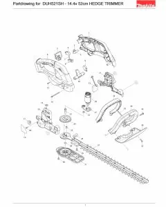 Buy A Makita DUH521SH  Spare part or Replacement part for Your Hedgetrimmer and Fix Your Machine Today