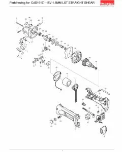 Buy A Makita DJS161  Spare part or Replacement part for Your Metal Shear and Fix Your Machine Today