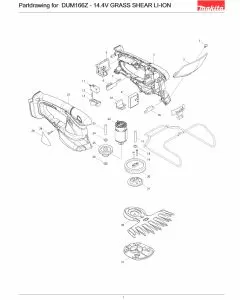 Buy A Makita DUM166  Spare part or Replacement part for Your Grass Shears and Fix Your Machine Today