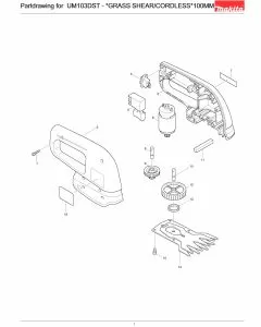 Buy A Makita UM103DST  Spare part or Replacement part for Your Line Trimmer and Fix Your Machine Today