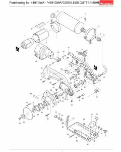 Buy A Makita 4191DWA  Spare part or Replacement part for Your Tile Cutter and Fix Your Machine Today