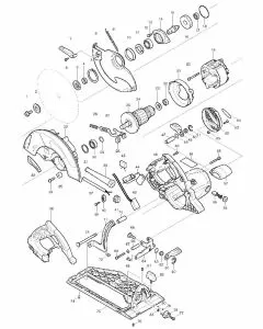 Makita 5008MG Spare Parts List