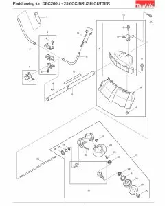 Buy A Makita DBC260U  Spare part or Replacement part for Your Brushcutter and Fix Your Machine Today