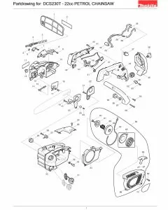 Buy A Makita DCS230T  Spare part or Replacement part for Your Chainsaw and Fix Your Machine Today