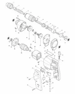 Makita 6701B Spare Parts List