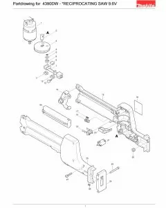 Buy A Makita 4390DW  Spare part or Replacement part for Your Sabre Saw and Fix Your Machine Today