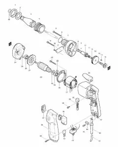 Makita 6800DBV Spare Parts List