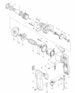 Makita 6801DBV Spare Parts List