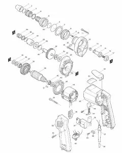 Makita 6805BV Spare Parts List