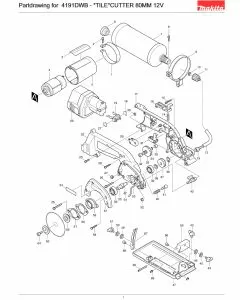 Buy A Makita 4191DWB  Spare part or Replacement part for Your Tile Cutter and Fix Your Machine Today