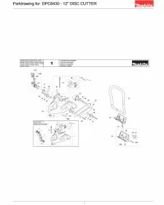 Buy A Makita DPC6430  Spare part or Replacement part for Your Petrol Cutter and Fix Your Machine Today