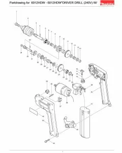 Buy A Makita 6012HDW  Spare part or Replacement part for Your Tool and Fix Your Machine Today