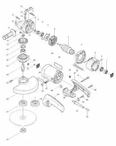 Makita 9027 Spare Parts List