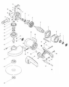 Makita 9029 Spare Parts List