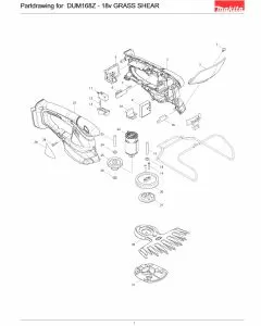 Buy A Makita DUM168  Spare part or Replacement part for Your Grass Shears and Fix Your Machine Today