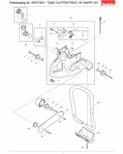 Buy A Makita DPC7301  Spare part or Replacement part for Your Petrol Cutter and Fix Your Machine Today