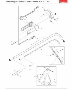 Buy A Makita RST250  Spare part or Replacement part for Your Line Trimmer and Fix Your Machine Today