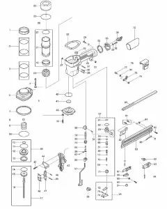 Makita AF632 Spare Parts List