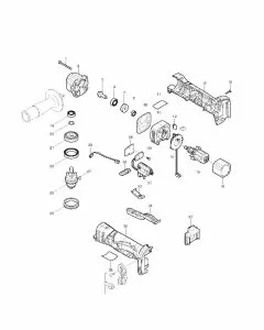 Makita BDA350 Spare Parts List