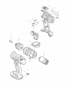 Makita BHP343 Spare Parts List