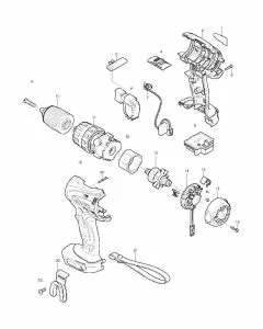 Makita BHP440 Spare Parts List