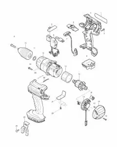 Makita BHP441 Spare Parts List