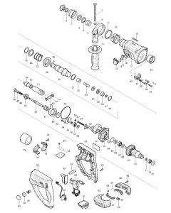 Makita BHR202 Spare Parts List