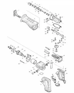 Makita BJR182 Spare Parts List