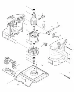 Makita BO4510 Spare Parts List