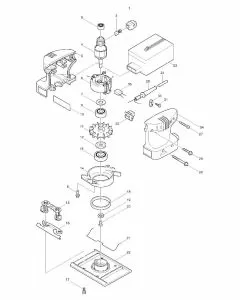 Makita BO4553 Spare Parts List