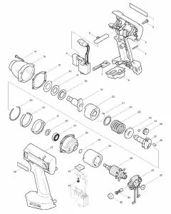 Makita BTW150 Spare Parts List