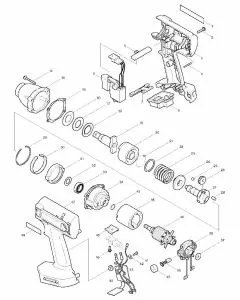 Makita BTW151 Spare Parts List