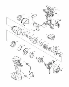 Makita BTW152 Spare Parts List